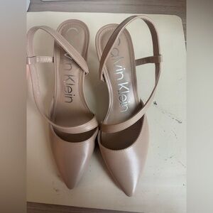 Calvin Klein Nude Strappy Heels